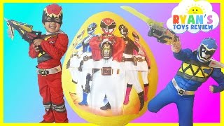 GIANT EGG SURPRISE OPENING POWER RANGER DINO CHARGE