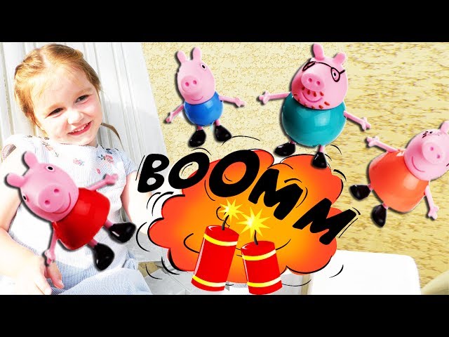 C'est le bombardement : on attaque Peppa Pig avec des petards clac doigt !  