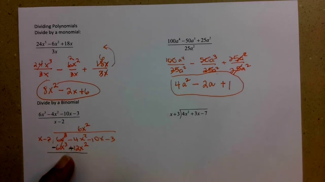 Dividing Polynomials - YouTube