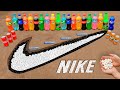 Giant NIKE Logo with Orbeez vs Coca Cola, Mentos underground