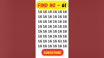 How sharp are your eyes? 🧐 Test your observation skills with this tricky Find the Number challenge🔢