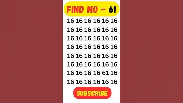 How sharp are your eyes? 🧐 Test your observation skills with this tricky Find the Number challenge🔢