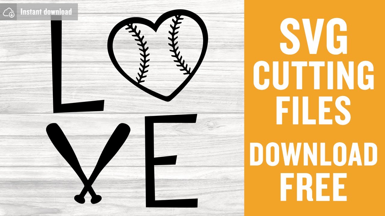 Baseball Love Crooked Letters Svg - Layered SVG Cut File