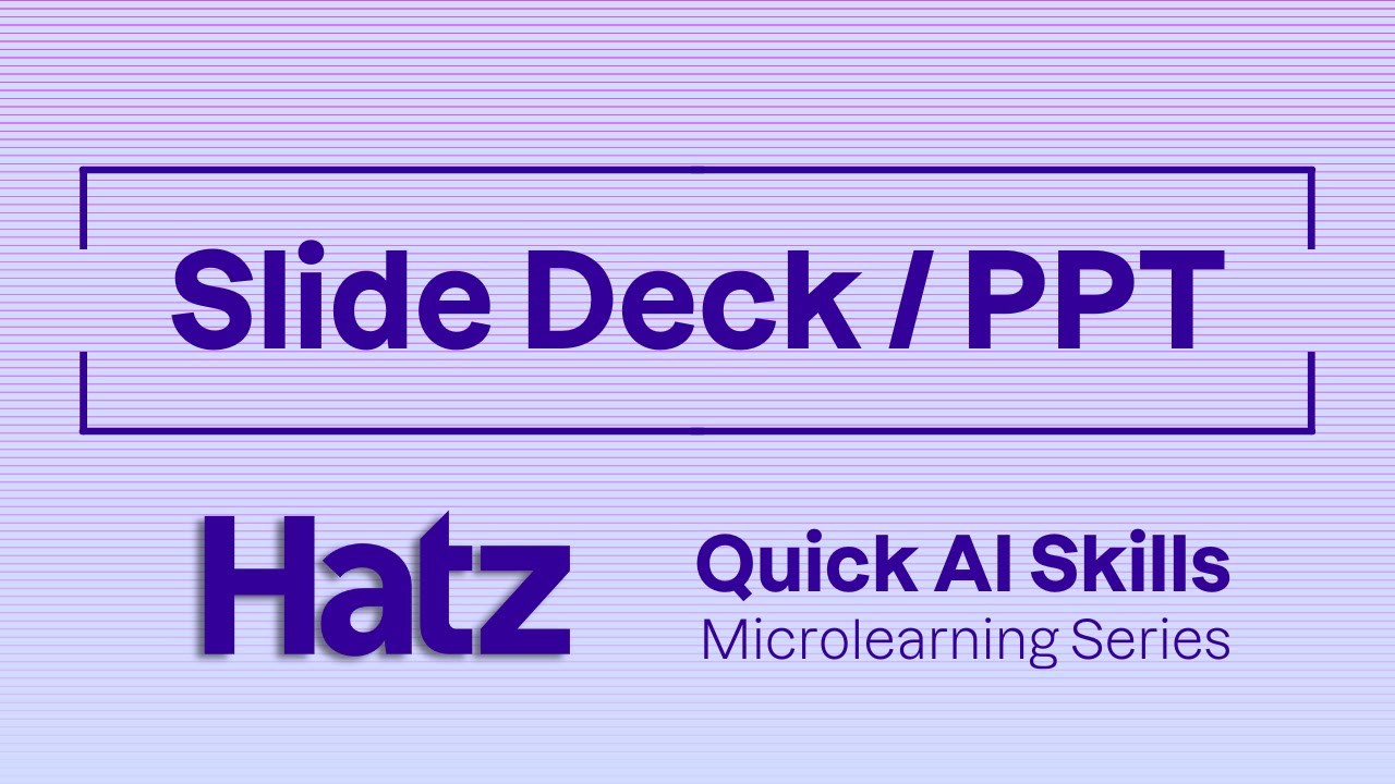 Cut Your Slide Deck Prep Time By 90% With AI | Hatz AI