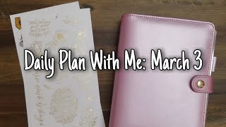 Plan With Me | March 3, 2021 | Daily At-A-Glance Mini Happy Planner Size | Floral Line Art Stickers