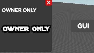 How to make an Owner Only GUI! | Roblox