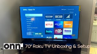 70' Onn Roku TV  Unboxing & Setup! $398 Black Friday Special