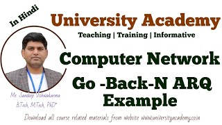 CN35: Go-Back-N ARQ Protocol Solved Example | Flow Control - Go-Back-N ARQ Protocol