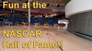 Newbies learning about NASCAR at the NASCAR Hall of Fame in Charlotte, NC!