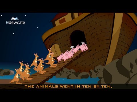 Edewcate English Rhymes - The Animals Went In Two By Two Nursery Rhyme