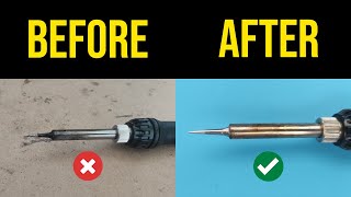 How to clean solder iron tip