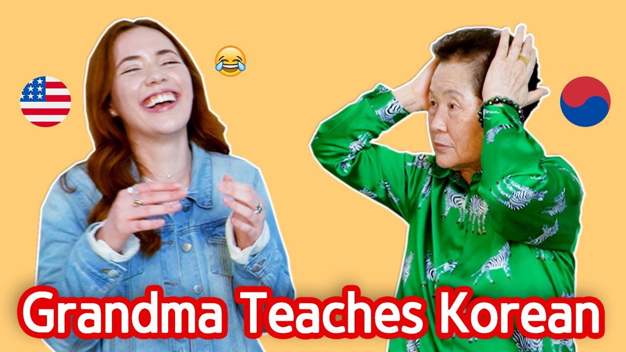 Korean Grandma teaches Korean to an American YouTube