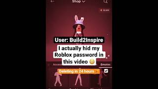 Hiding my password..😳✨ (joke! Check pinned comment) #roblox #shorts #robloxshorts screenshot 4