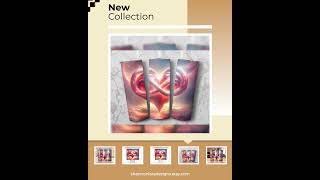 Infinite Love 20 oz Tumbler Sublimation Design, Straight &amp; Tapered Wrap, Tumbler Wra...