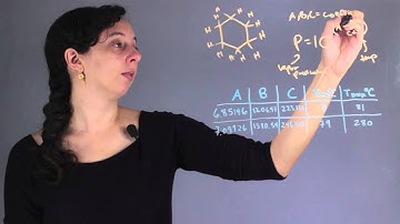 The Antoine Equation Coefficients for Cyclohexane : Chemistry & Biology Concepts