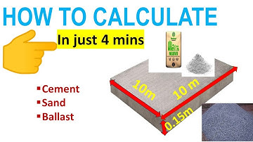 How To Calculate Quantity of cement, sand and ballast in a slab