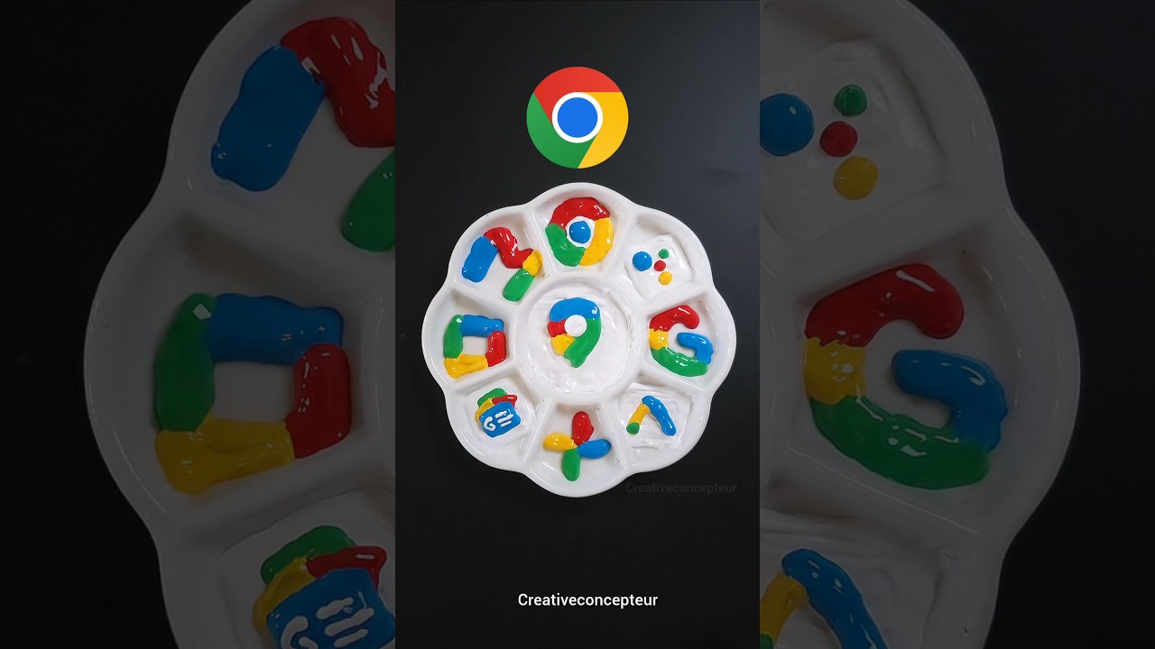 ⁣Color Mixing | Google logo | Guess the final color #shorts #google