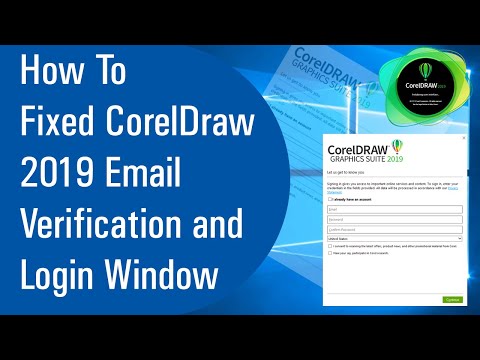 How To Fixed CorelDraw 2019 Email Verification And Login Window