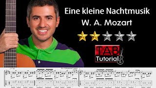 Eine kleine Nachtmusik by Mozart | Classical Guitar Tutorial + Sheet & Tab