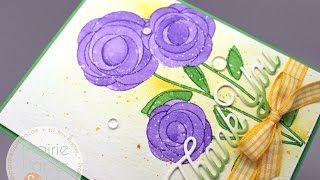 MFT Scribble Roses | No Line Watercolor with Distress Inks