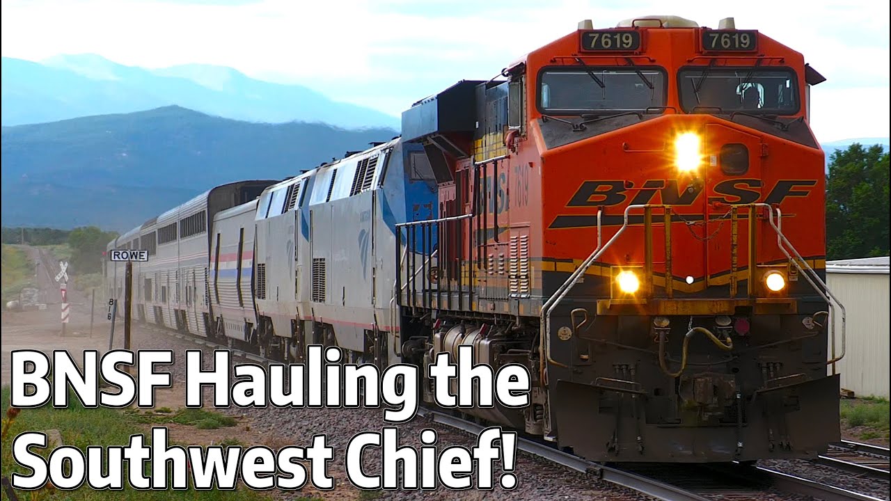 ⁴ᴷ⁶⁰ BNSF ES44DC 7619 leading Amtrak's Southwest Chief through the Glorieta Pass in New Mexico