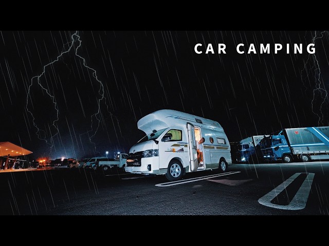 [Car Camping in Heavy Rain] Traveling to Bessho Onsen in a Used Campervan
