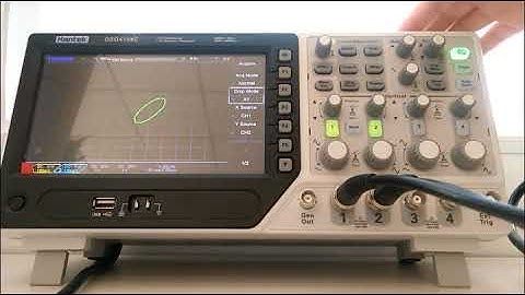 View XY mode in dual windows of Oscilloscope DSO4104C