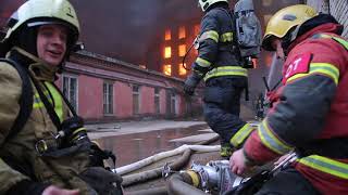 Пожар в здании "Невской мануфактуры"