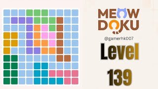 Meowdoku level 139 Walkthrough Solution 