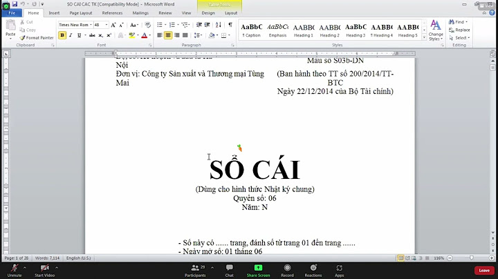 Cách vào sổ kế toán chi tiết tiền mặt