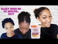 How To SLEEK DOWN SHORT 4C NATURAL HAIR  | USING CANTU MAXIMUM HOLD STRENGTHENING STYLING GEL Review
