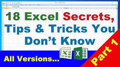 18 Excel Tips and Tricks, Excel Secrets you don't know - Durasi: 12.28. 