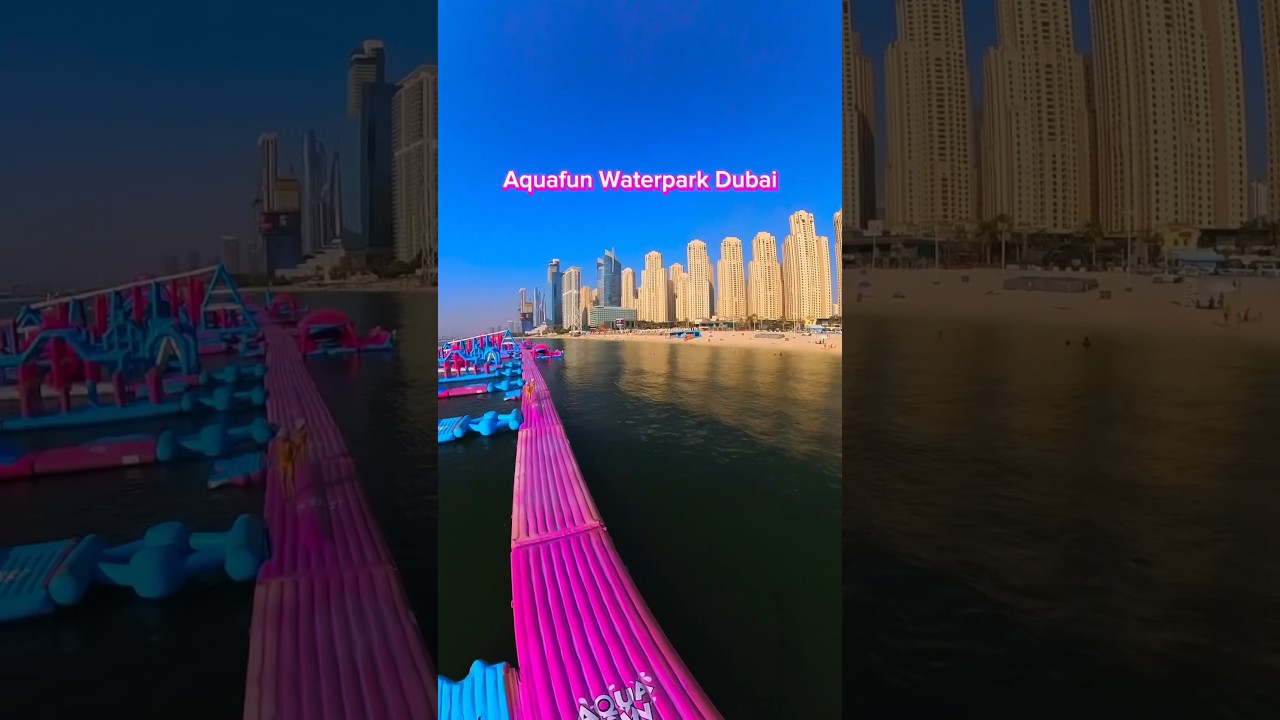 Aquafun is biggest inflatable water park in Dubai | craziest experience & activities with DoJoin