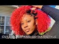 Cute Wash and Go Hairstyle FOR ALL HAIR TYPES | frizzeecurlz♡