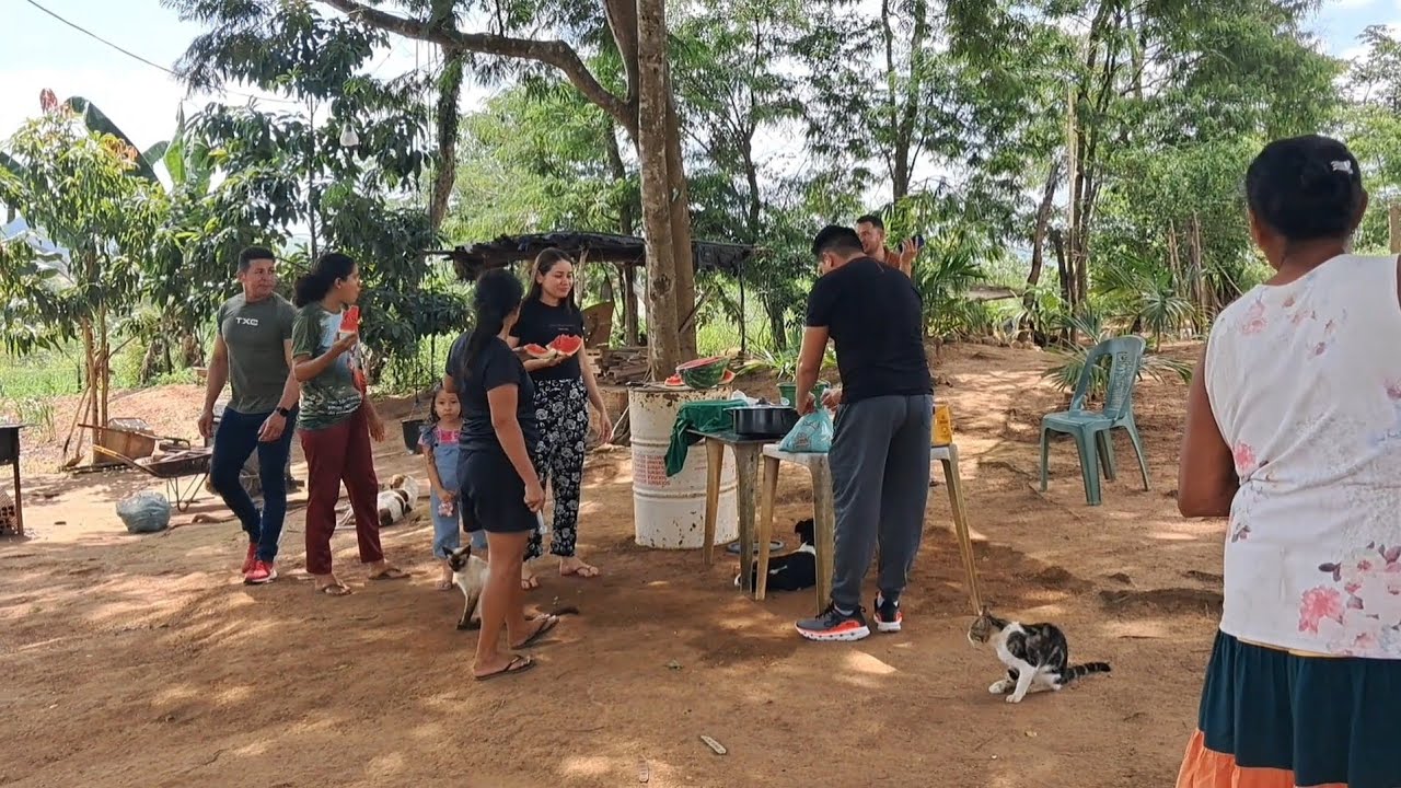 Comemoração de fim de ano em família. 