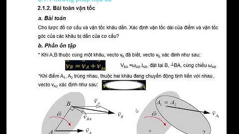 Chương 2 Động học cơ cấu- Lớp 70DCOT31
