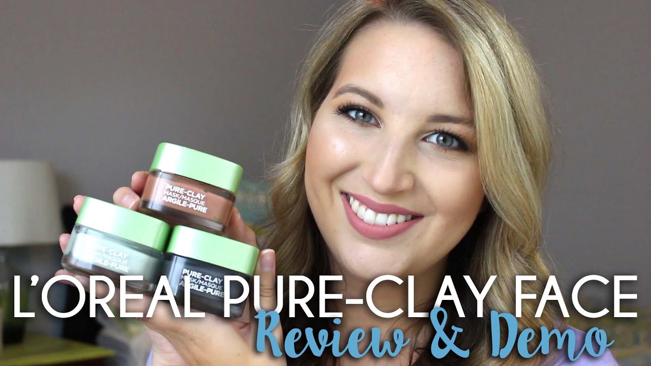L'Oreal PureClay Face Masks Review + Demo YouTube