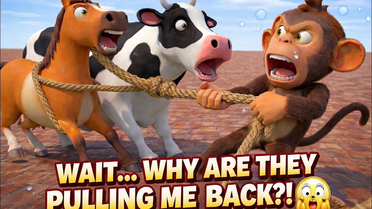 Funny Monkey Jail Escape 🐒😂 | Farm Adventure & Police Catch Him 🚓