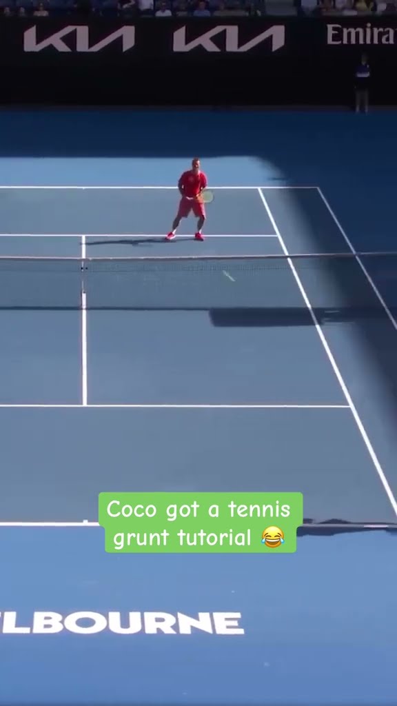 'Where’s the grunt?' —Coco Gauff ? (via @AustralianOpen/TT)