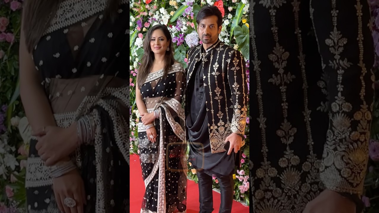 Most Beautiful Actress Puja Banerjee with husband together snapped at Diwali party 