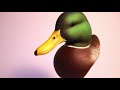 Wood Carving and Painting a Duck Decoy Bust Time-lapse.