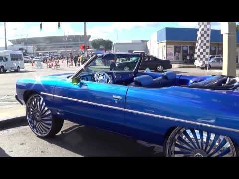 Wet Kandy Blue Donk Posted On OBT Tucking 30" DUB Swirls Orlando Classics Weekend 2013