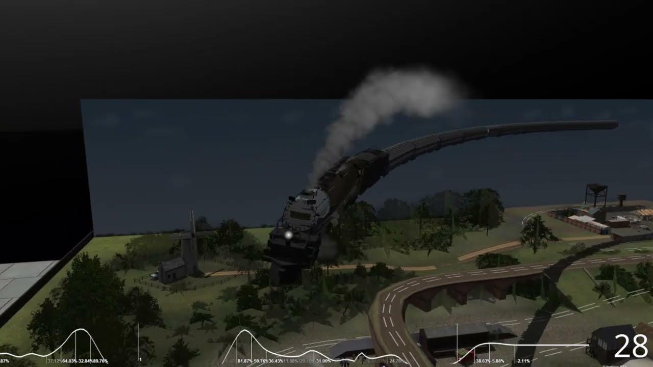 OG BIG 1 TRAINZ FLYING TRAIN TRACKS TRAINZ RAILROAD SIMULATOR YouTube