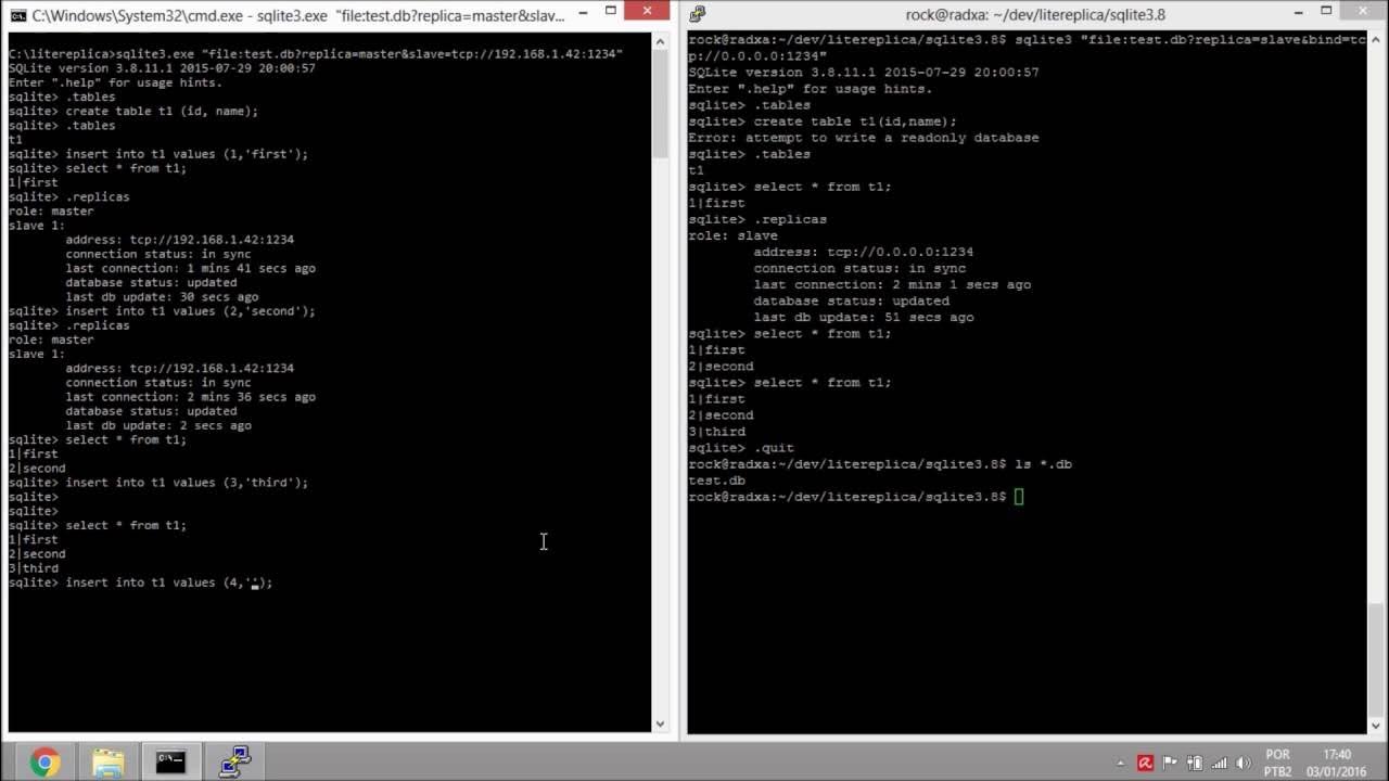 litereplica - SQLite replication - Shell - YouTube