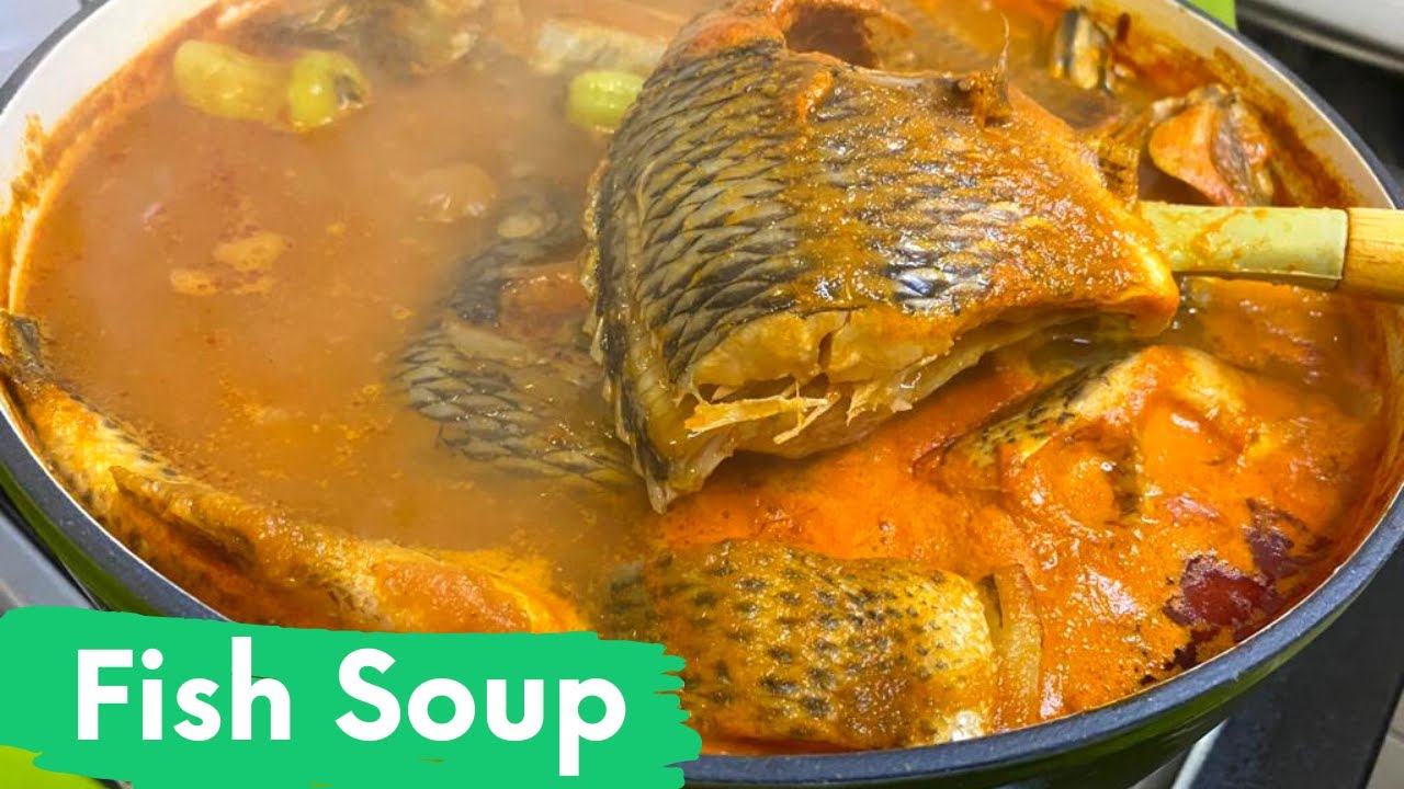 How To Make Tasty Fish light Soup// Ghanaian Fish Soup//Masof's kitchen