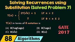 Famous Solving Recurrences using Substitution Method (Solved Problem 7) Wealth
