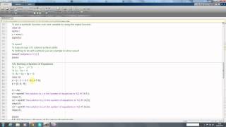 Details Symbolic Maths toolbox in Matlab Guide