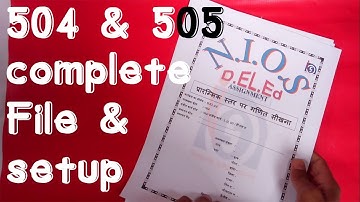 NIOS DELED Assignment 504 & 505 complete setup and solve