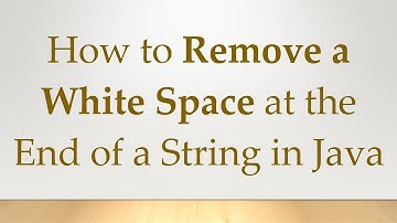 How to Remove a White Space at the End of a String in Java
