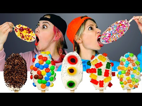 Funny Make Candy Ice Cream 如何制作巧克力冰淇淋 초콜릿 아이스크림 만들기 Mukbang Color Sweets | By MIU
